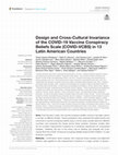 Research paper thumbnail of Design and Cross-Cultural Invariance of the COVID-19 Vaccine Conspiracy Beliefs Scale (COVID-VCBS) in 13 Latin American Countries