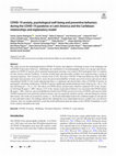 Research paper thumbnail of COVID-19 anxiety, psychological well-being and preventive behaviors during the COVID-19 pandemic in Latin America and the Caribbean: relationships and explanatory model