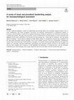 Research paper thumbnail of A survey of visual and procedural handwriting analysis for neuropsychological assessment