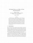 Research paper thumbnail of De Broglie waves as an effect of clock desynchronization