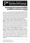 Research paper thumbnail of Decolonizing the Curriculum? Unsettling possibilities for performance training