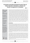 Research paper thumbnail of Promoting sustainable development goals: Role of higher education institutions in climate and disaster management in Zimbabwe