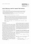 Research paper thumbnail of Lattice Boltzmann model for magnetic fluid interfaces