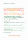 Research paper thumbnail of The Philosophical-Legal Basis of the Dignity of People who are in a Situation of Discrimination Due to Low Functional Performance: a View from Max Scheler's Axiology