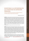 Research paper thumbnail of Escrituras a la intemperie en la literatura de expresión francesa