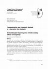 Research paper thumbnail of Communicative and Linguistic Method of a Narrative Text Analysis/ Komunikacyjno-lingwistyczna metoda analizy tekstu narracyjnego