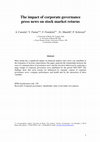 Research paper thumbnail of The Impact of Corporate Governance Press News on Stock Market Returns