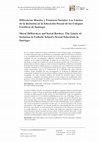 Research paper thumbnail of Diferencias Morales y Fronteras Sociales. Los Límites de la Inclusión en la Educación Sexual de los Colegios Católicos de Santiago