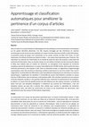 Research paper thumbnail of Apprentissage et classification automatiques pour améliorer la pertinence d’un corpus d’articles