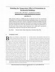 Research paper thumbnail of Modeling the Temperature Effect of Orientations in Residential Buildings