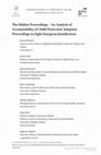 Research paper thumbnail of The Hidden Proceedings – An Analysis of Accountability of Child Protection Adoption Proceedings in Eight European Jurisdictions