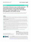 Research paper thumbnail of Association between mass media exposure and endorsement of HIV-infected female teachers' teaching: insight from 2014 Ghana Demographic and Health Survey