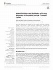 Research paper thumbnail of Identification and Analysis of Long Repeats of Proteins at the Domain Level