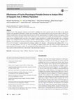 Research paper thumbnail of Effectiveness of Psycho-Physiological Portable Devices to Analyse Effect of Ergogenic Aids in Military Population