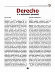 Research paper thumbnail of Derecho a la autonomía personal