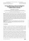 Research paper thumbnail of Income differences, trade and Institutions: empirical evidence form low and middle-income countries