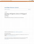 Research paper thumbnail of Teaching with Ignatius: Justice in Pedagogical Practice