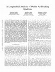 Research paper thumbnail of A Longitudinal Analysis of Online Ad-Blocking Blacklists