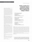 Research paper thumbnail of Diseño y prueba de un cuestionario sobre la importancia percibida de las condiciones de trabajo en México