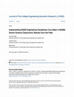 Research paper thumbnail of Implementing NGSS Engineering Disciplinary Core Ideas in Middle School Science Classrooms: Results from the Field