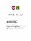 Research paper thumbnail of INTERPRETASI CITRA SATELIT