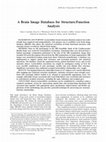 Research paper thumbnail of A brain image database for structure/function analysis