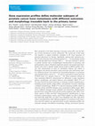 Research paper thumbnail of Gene expression profiles define molecular subtypes of prostate cancer bone metastases with different outcomes and morphology traceable back to the primary tumor