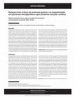 Research paper thumbnail of Relação entre a força de preensão palmar e a espasticidade em pacientes hemiparéticos após acidente vascular cerebral