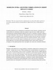 Research paper thumbnail of Modeling Intra and Inter Correlations in Credit Default Losses