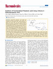 Research paper thumbnail of Synthesis of Functionalized Poly(lactic acid) Using 2-Bromo-3-hydroxypropionic Acid