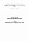 Research paper thumbnail of ASSOCIATION INTERNATIONALE DE BIBLIOLOGIE 19 e Colloque international de Bibliologie, science de la communication écrite Alexandrie (12-15 mars 2006) Paul Otlet (1868-1944) Fondateur du mouvement bibliogique international Par