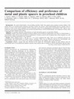 Research paper thumbnail of Comparison of efficiency and preference of metal and plastic spacers in preschool children