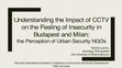 Research paper thumbnail of Understanding the Impact of CCTV on the Feeling of Insecurity in Budapest and Milan: the Perception of Urban Security NGOs