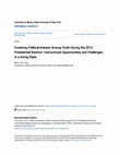 Research paper thumbnail of Fostering Political Interest Among Youth During the 2012 Presidential Election