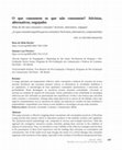 Research paper thumbnail of O que consomem os que não consomem? Ativistas, alternativos, engajados