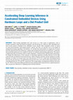 Research paper thumbnail of Accelerating Deep Learning Inference in Constrained Embedded Devices Using Hardware Loops and a Dot Product Unit