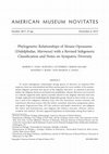 Research paper thumbnail of A M E RI C A N M USE U M N OV ITATE S Phylogenetic Relationships of Mouse Opossums (Didelphidae, Marmosa) with a Revised Subgeneric Classification and Notes on Sympatric Diversity