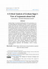 Research paper thumbnail of A Critical Analysis of Graham Oppy's View of Arguments about God