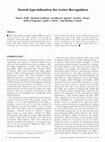 Research paper thumbnail of Neural Specialization for Letter Recognition