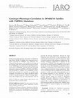 Research paper thumbnail of Genotype–Phenotype Correlation in DFNB8/10 Families with TMPRSS3 Mutations