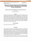 Research paper thumbnail of Always on: understanding the intrinsic motivations for playing games on smartphones and the effect of user characteristics