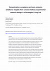 Research paper thumbnail of Domestication, acceptance and zero emission ambitions: Insights from a mixed method, experimental research design in a Norwegian Living Lab