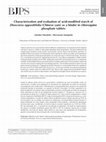 Research paper thumbnail of Characterization and evaluation of acid-modified starch of Dioscorea oppositifolia (Chinese yam) as a binder in chloroquine phosphate tablets