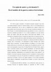 Research paper thumbnail of Un cajón de sastre (¿ y de desastre?): en el nombre de la guerra contra el terrorismo