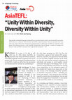 Research paper thumbnail of AsiaTEFL: "Unity Within Diversity, Diversity Within Unity"