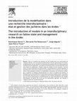 Research paper thumbnail of Introduction de la mod�lisation dans une recherche interdisciplinaireB: �tat et gestion des jach�res dans les Andes*1The introduction of models in an interdisciplinary research on fallow state and management in the Andes