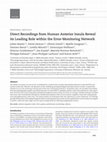 Research paper thumbnail of Direct Recordings from Human Anterior Insula Reveal its Leading Role within the Error-Monitoring Network