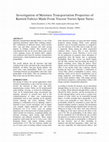 Research paper thumbnail of Investigation of Moisture Transportation Properties of Knitted Fabrics Made from Viscose Vortex Spun Yarns