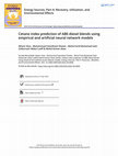 Research paper thumbnail of Cetane index prediction of ABE-diesel blends using empirical and artificial neural network models