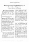 Research paper thumbnail of Functional Sample Of The Portable Device For Fast Analysis Of Explosives